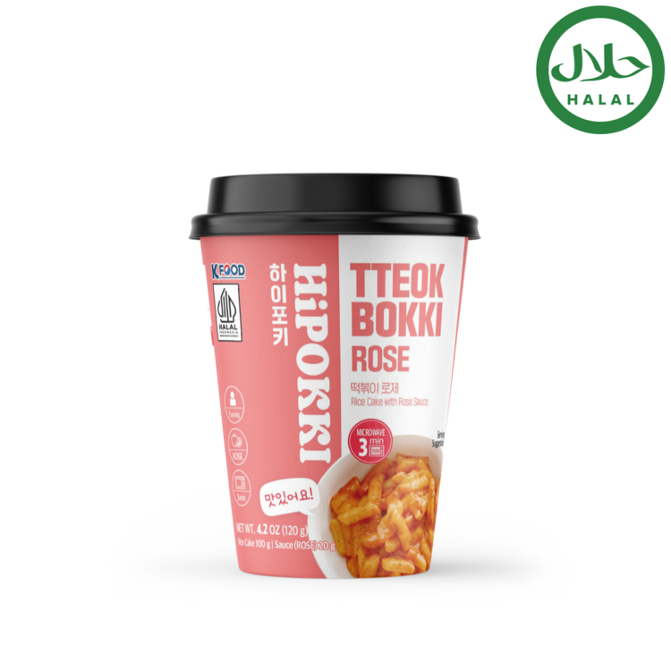 Hayanhaessal Tteokbokki Rose cup 120g/하얀햇살 떡뽁이 로제 컵 120g